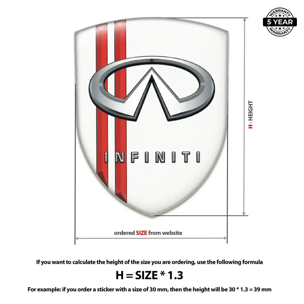 Infiniti Emblem Badge Logo Resin Luxe