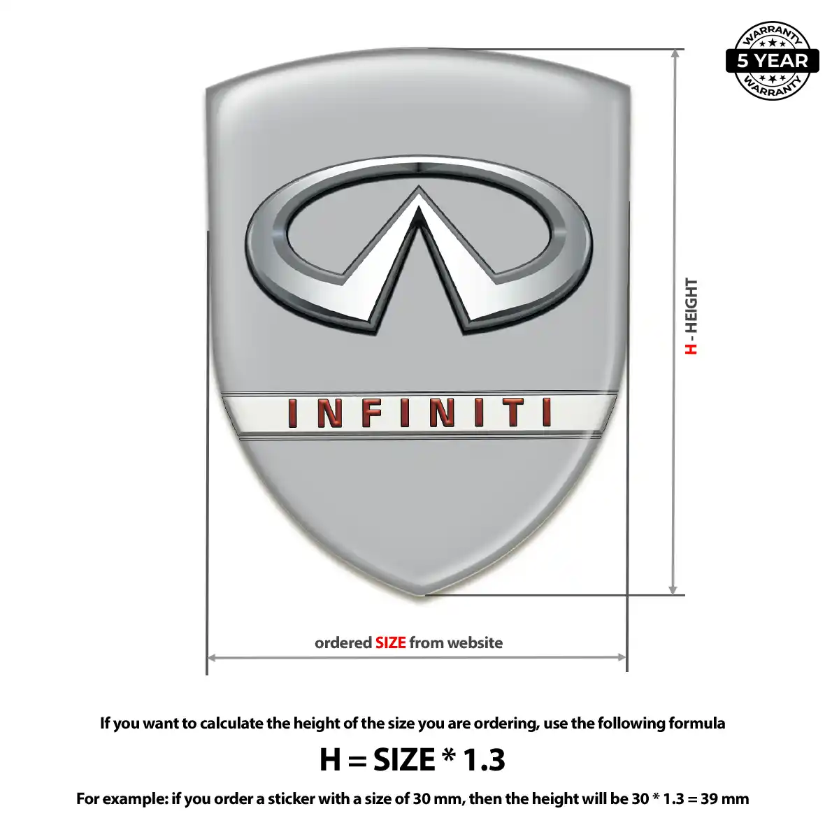Infiniti Emblem Badge Logo Superior Craft