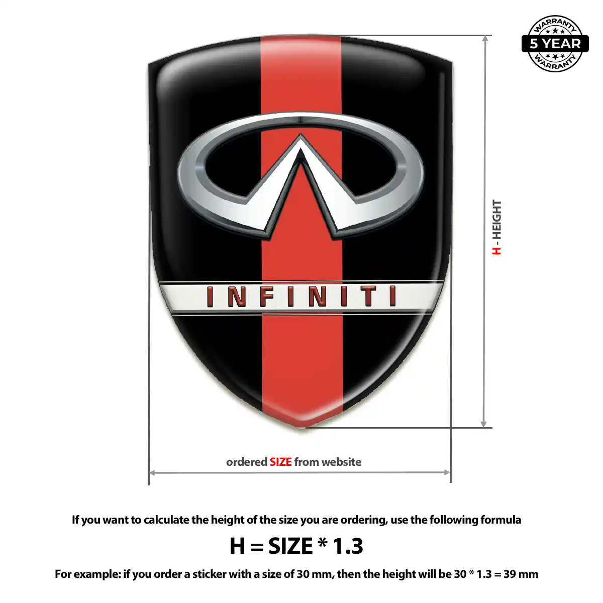 Infiniti Emblem Badge Outer Style