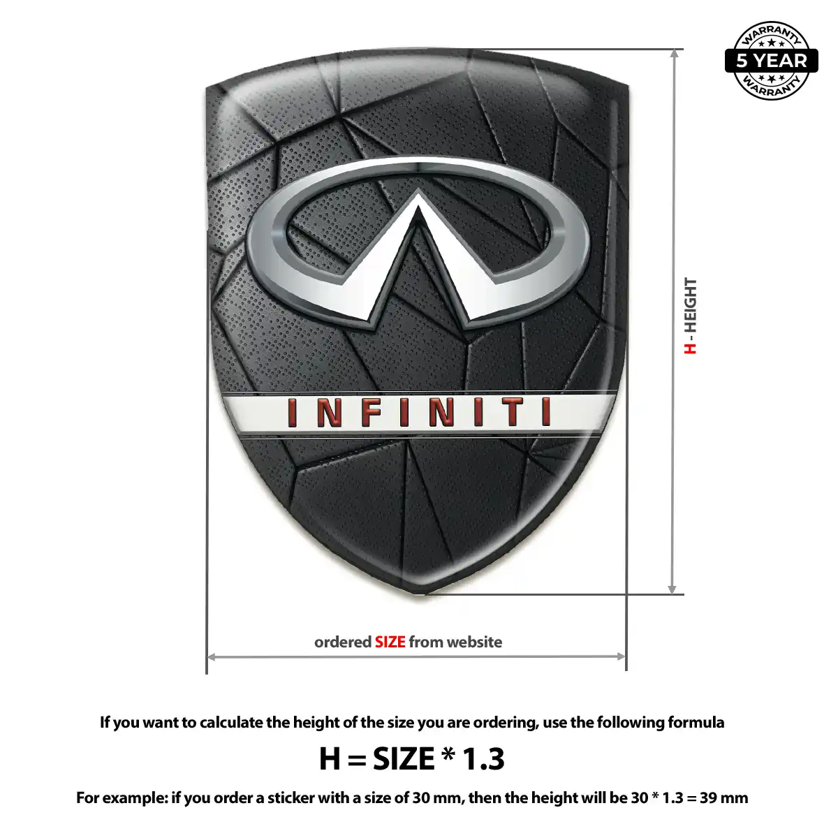 Infiniti Emblem Badge Performance Style