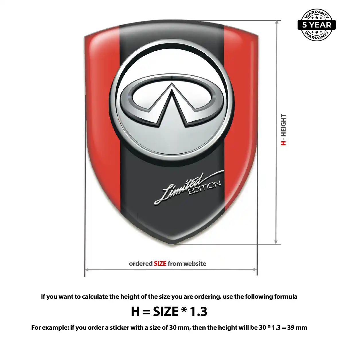 Infiniti Emblem Badge Resin Luxe