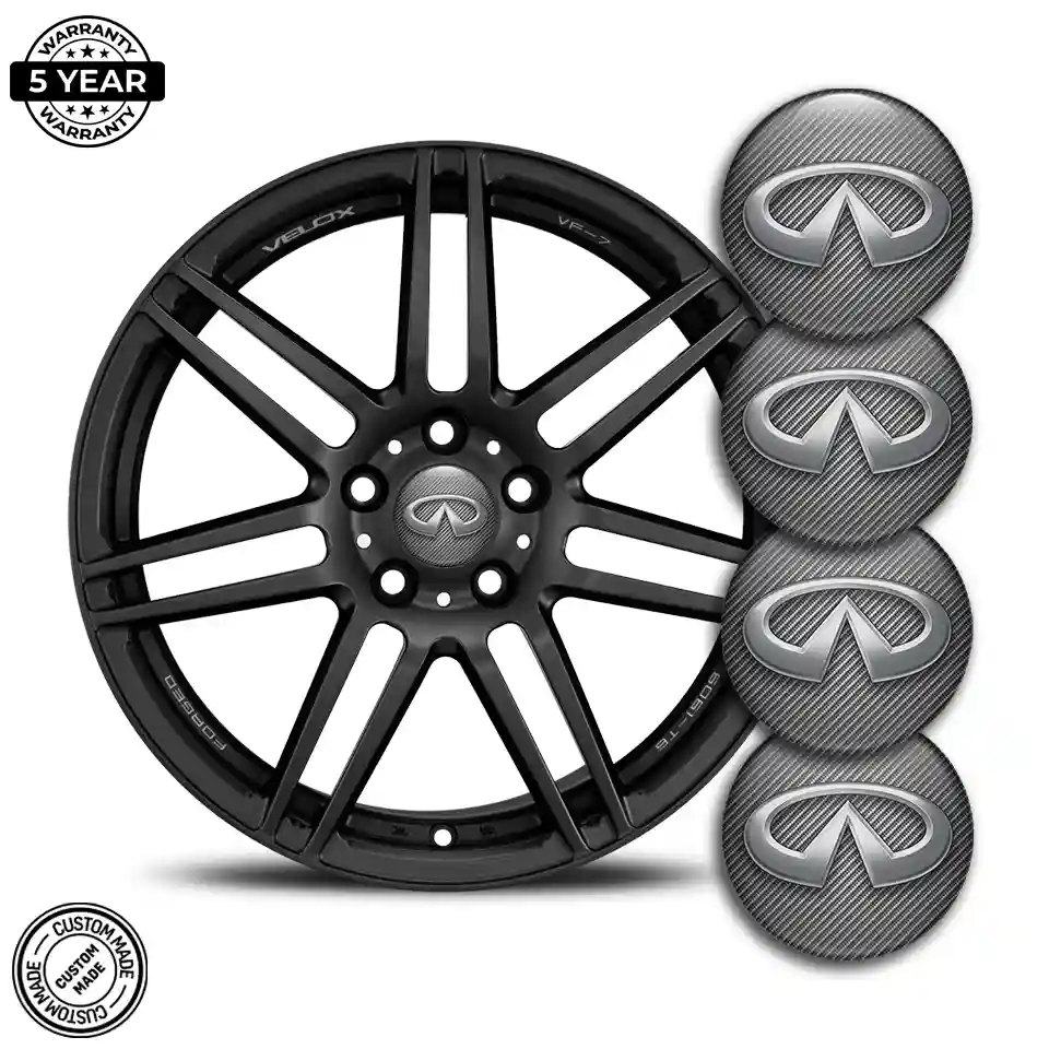 Infiniti Emblem Center Hub Cap Self-Adhesive Sleek Style
