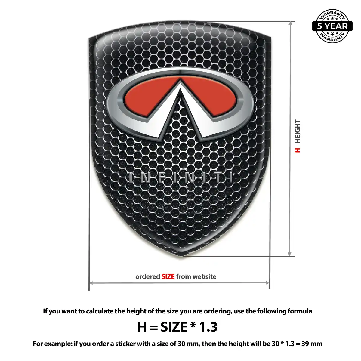 Infiniti Emblem Crest Elite Finish