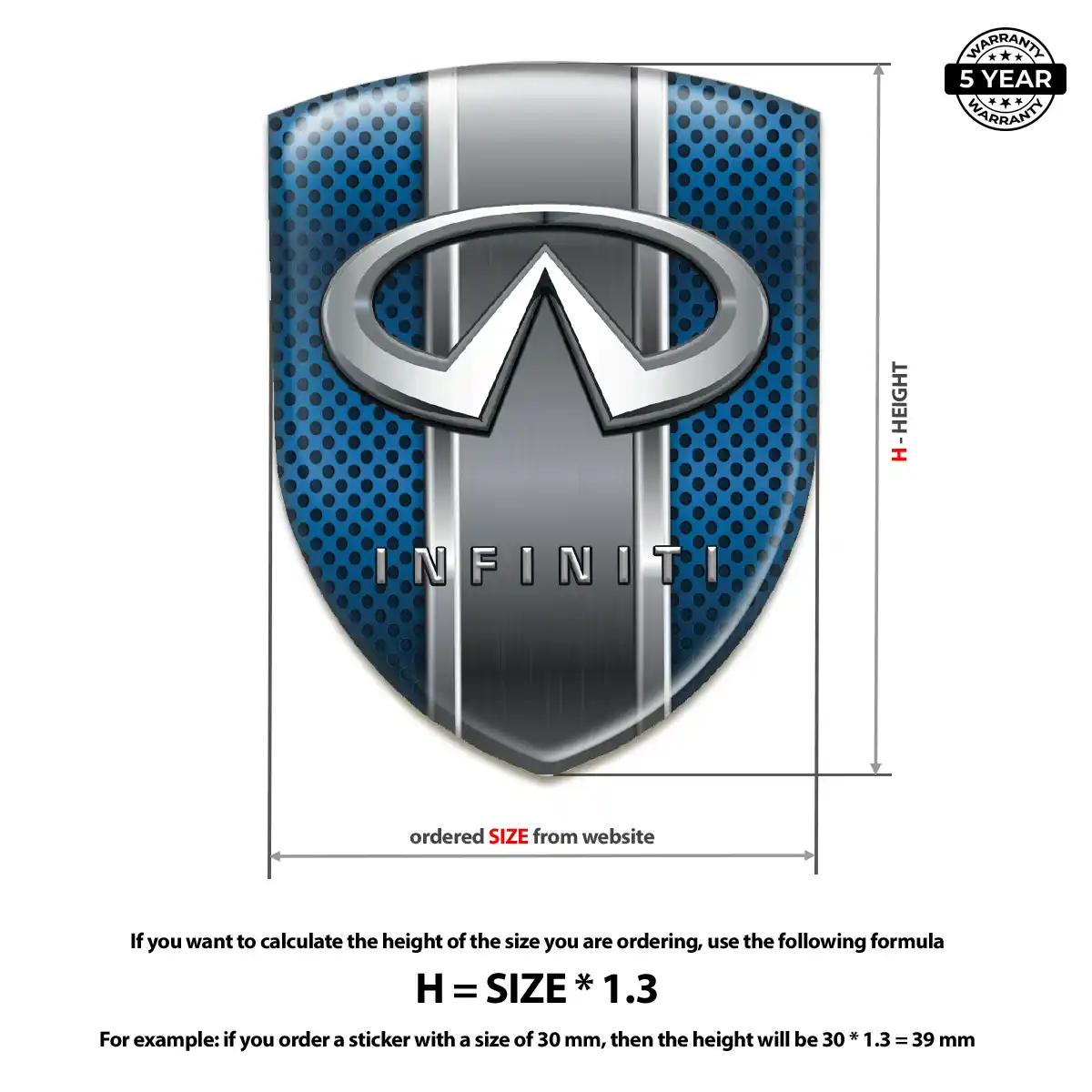 Infiniti Emblem Crest Outer Style