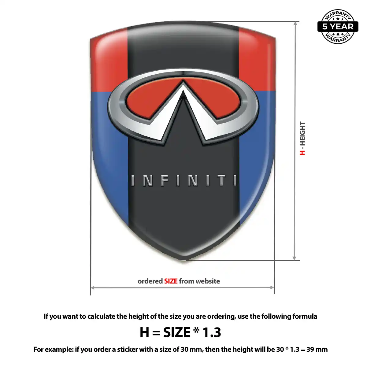 Infiniti Emblem Crest Premium Dome