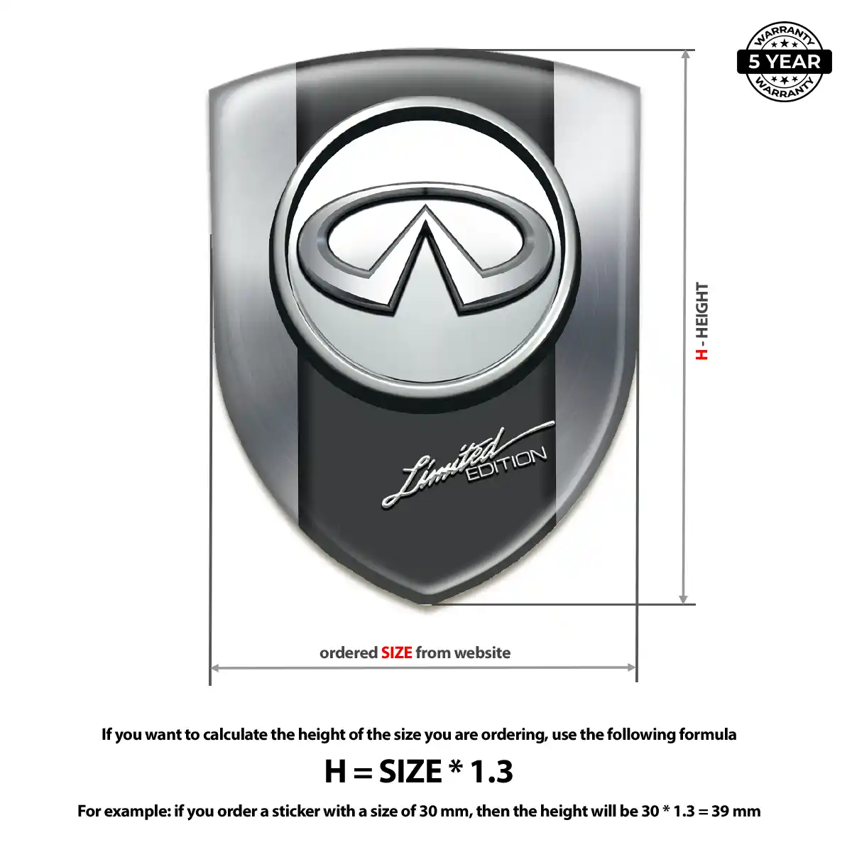 Infiniti Emblem Crest Prime Quality