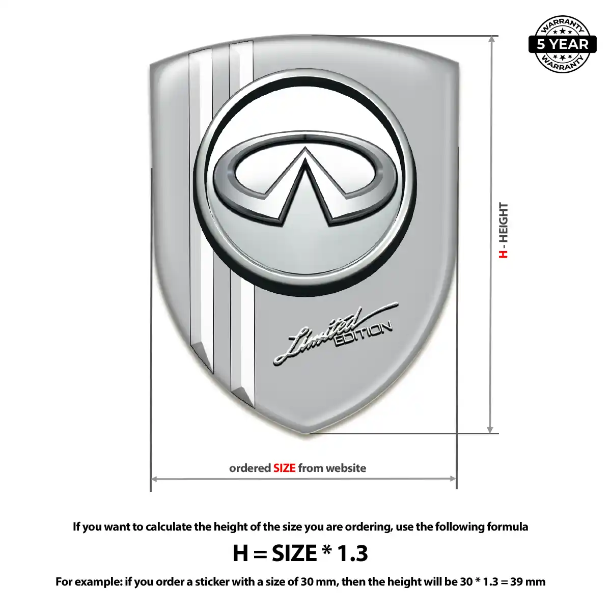 Infiniti Emblem Domed Badge Cabin Style