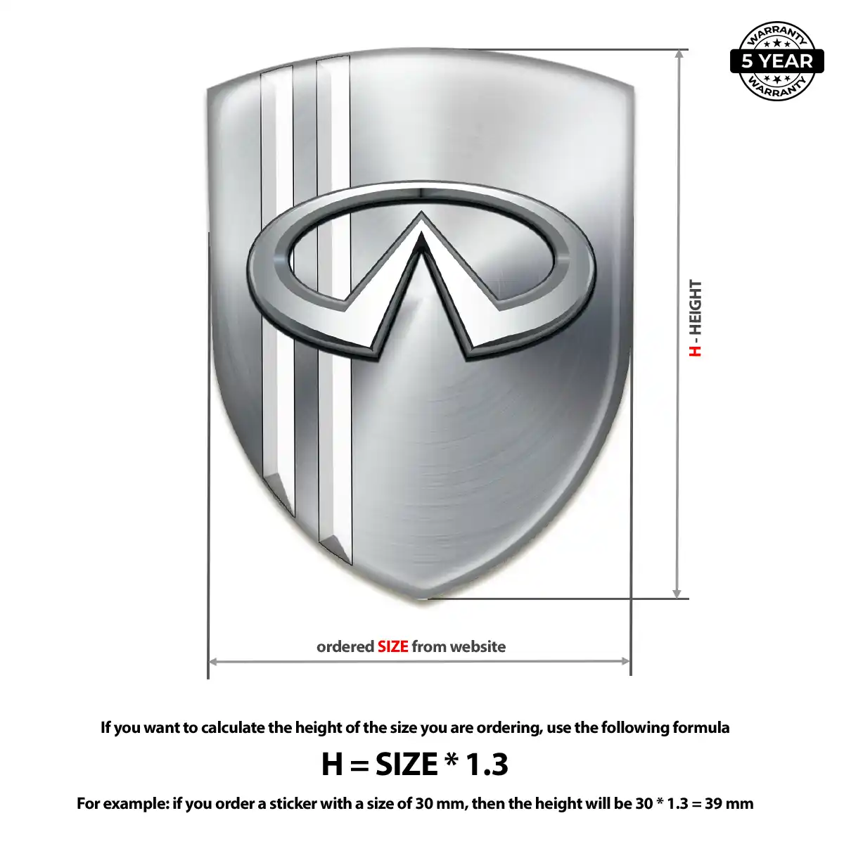 Infiniti Emblem Domed Badge Elite Edition