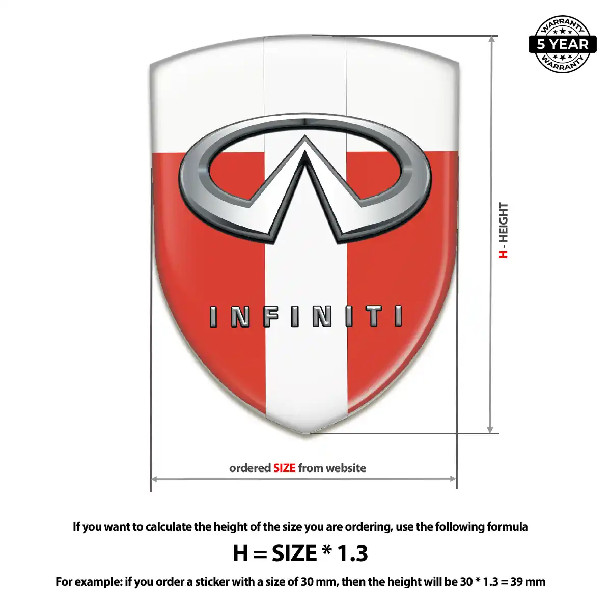 Infiniti Emblem Domed Badge Exclusive Series