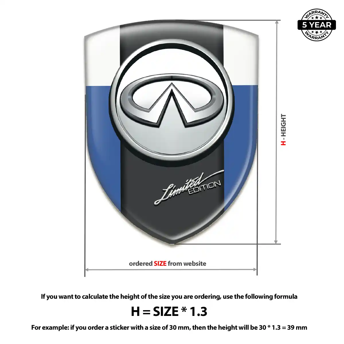 Infiniti Emblem Domed Badge Exterior Luxe