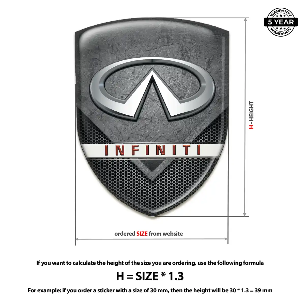 Infiniti Emblem Domed Badge Interior Elegance