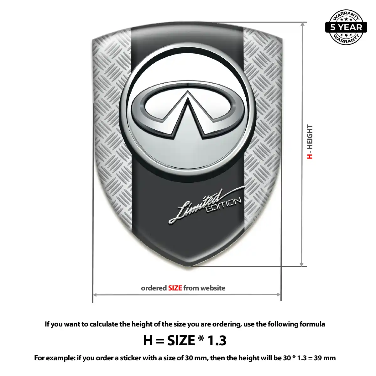 Infiniti Emblem Domed Badge Interior Luxe