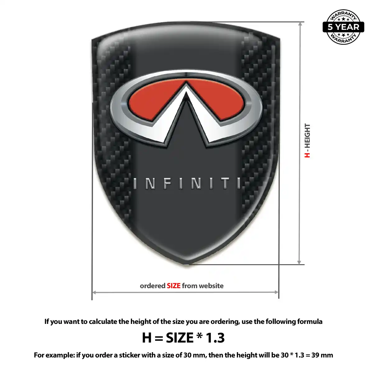 Infiniti Emblem Domed Badge Opulent Line