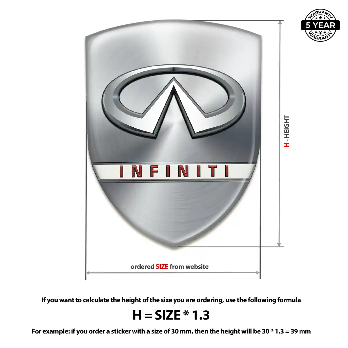 Infiniti Emblem Domed Badge Resin Luxe