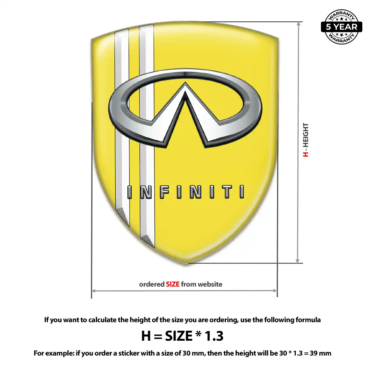 Infiniti Emblem Domed Badge Signature Grade