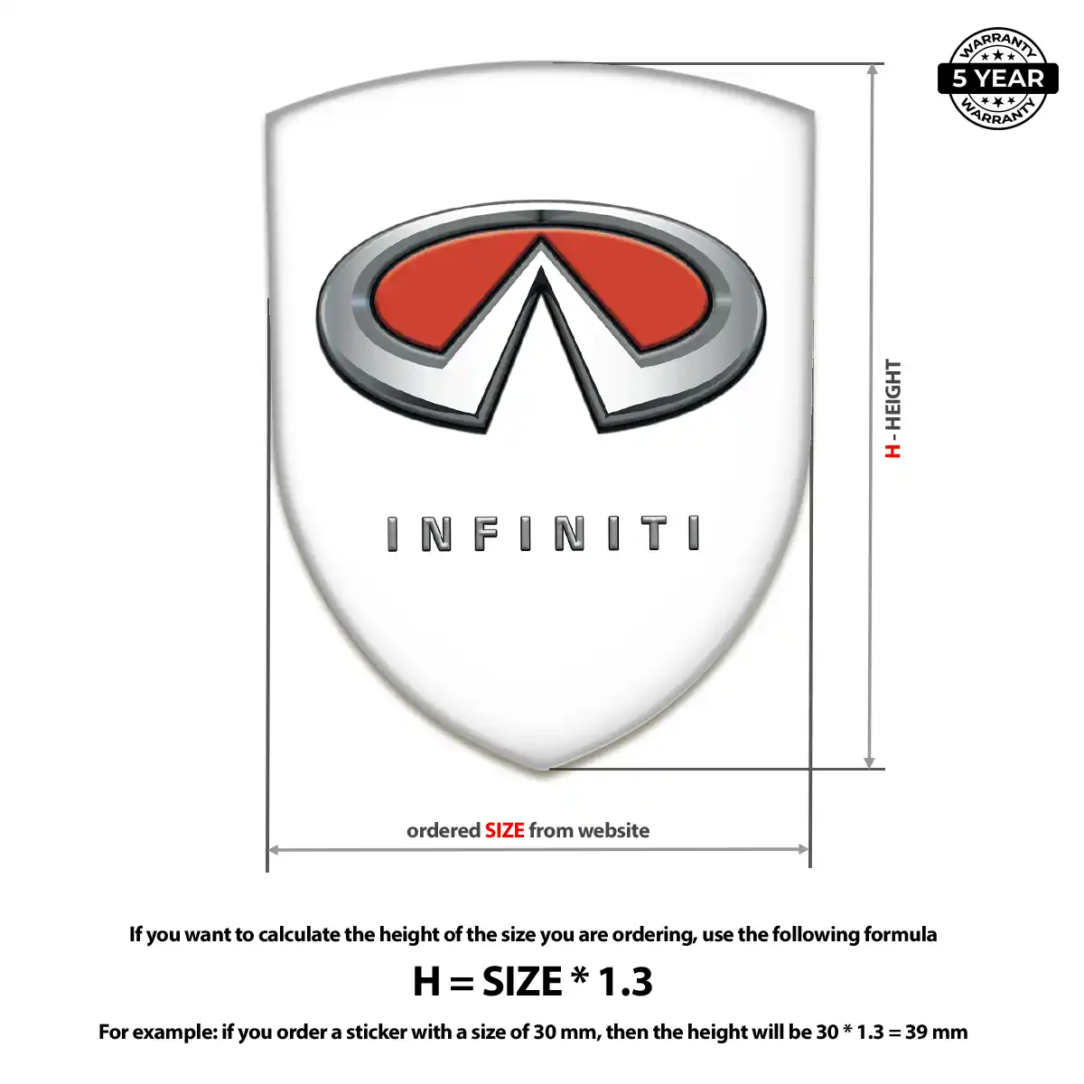 Infiniti Emblem Domed Badge Superior Craft