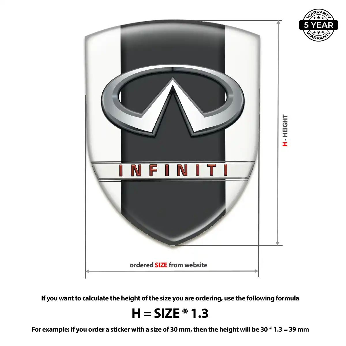 Infiniti Emblem Logo Badge Elite Finish