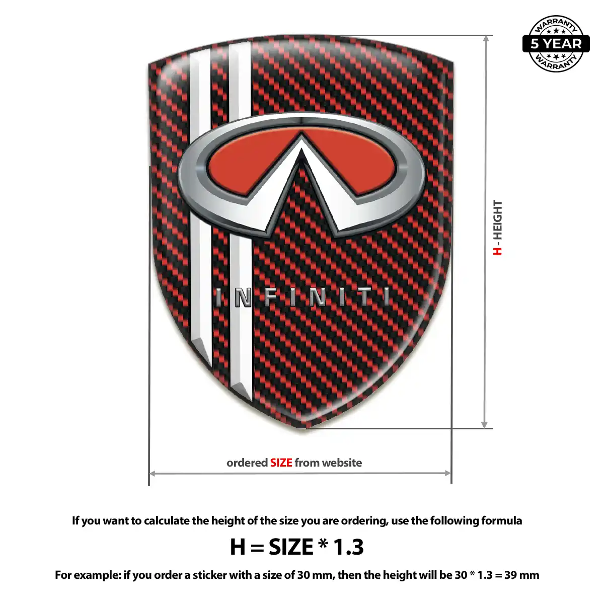 Infiniti Emblem Logo Badge Outer Style