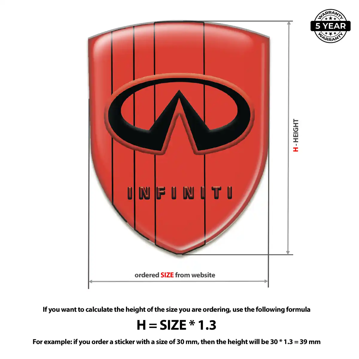 Infiniti Emblem Logo Badge Premium Dome