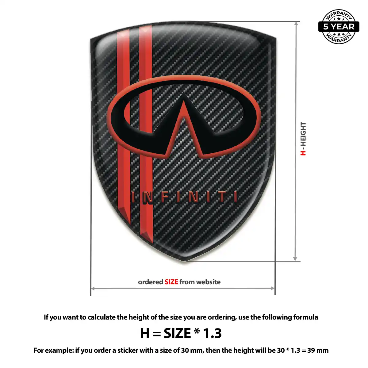 Infiniti Emblem Logo Badge Resin Luxe
