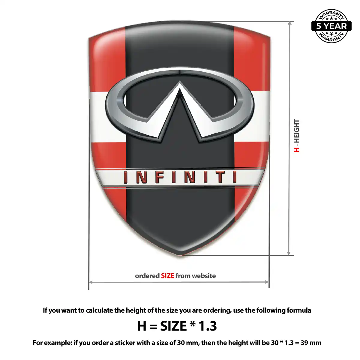 Infiniti Emblem Logo Premium Dome