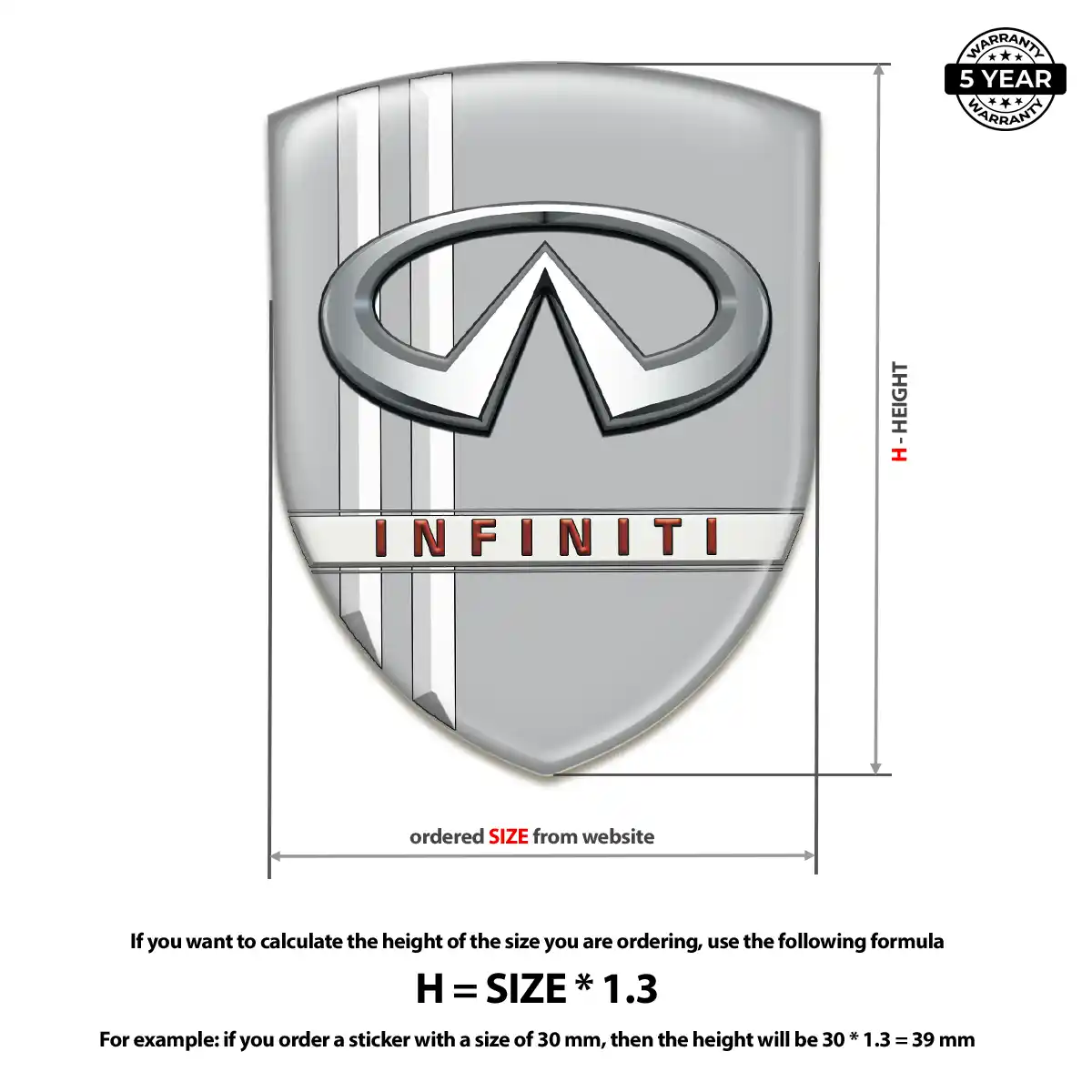 Infiniti Emblem Shield Elite Finish