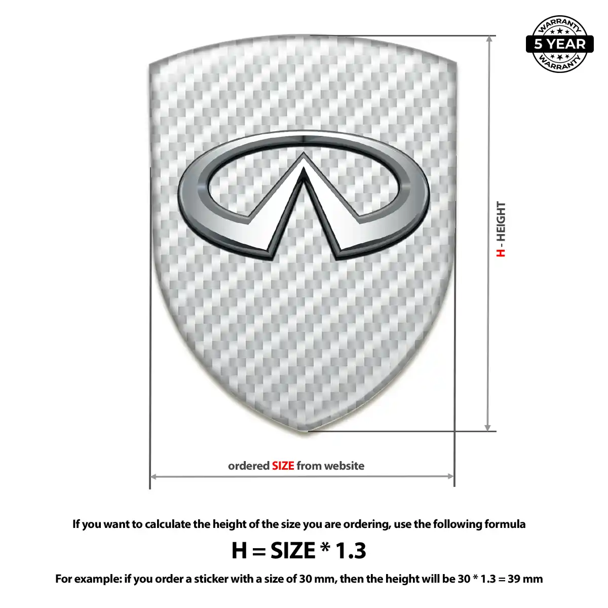 Infiniti Emblem Shield Performance Style