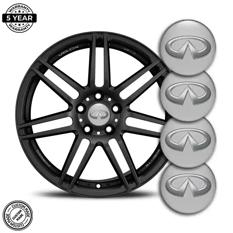 Infiniti Emblem Wheel Center Caps Self-Adhesive Sleek Style