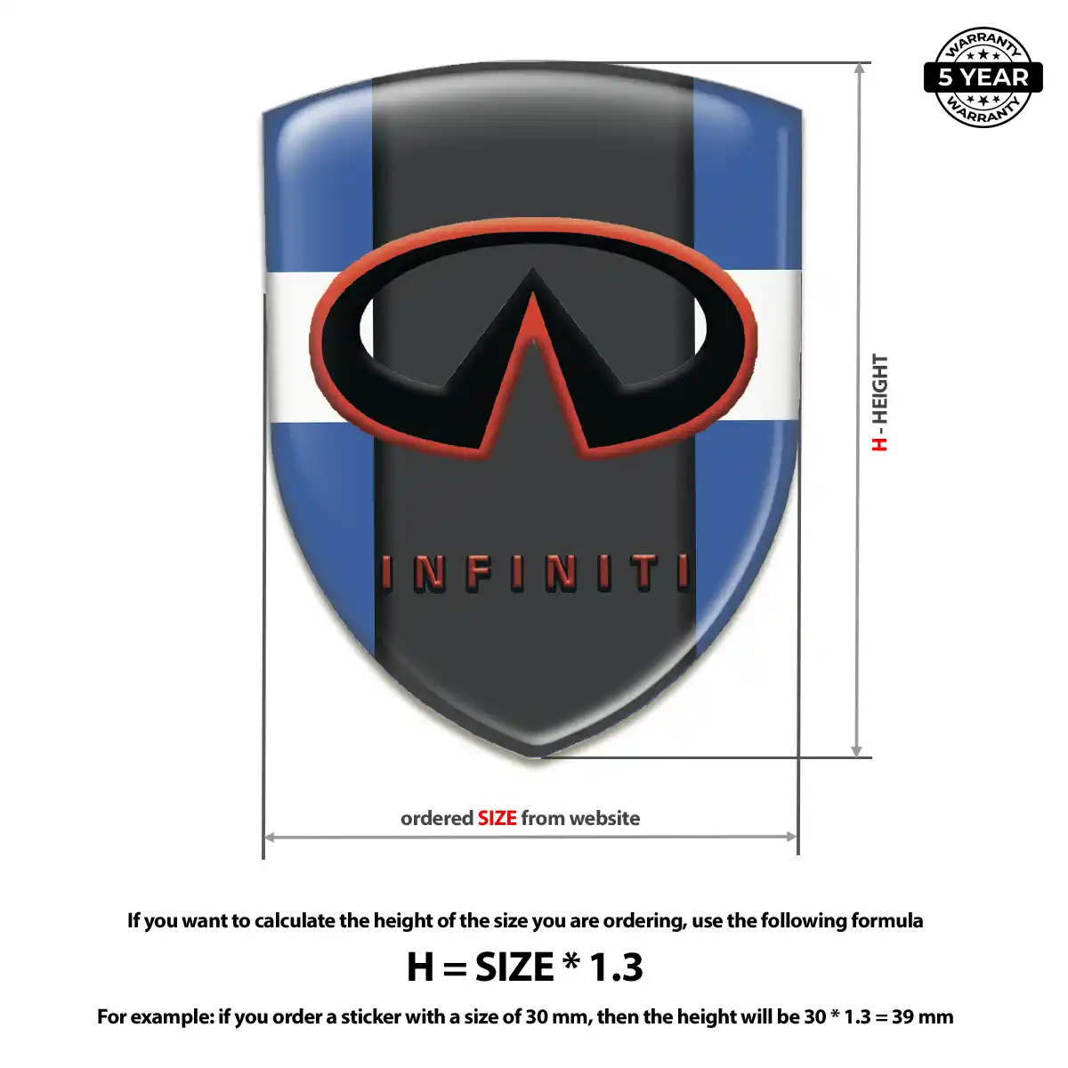 Infiniti Epoxy Domed Sticker Deluxe Edition