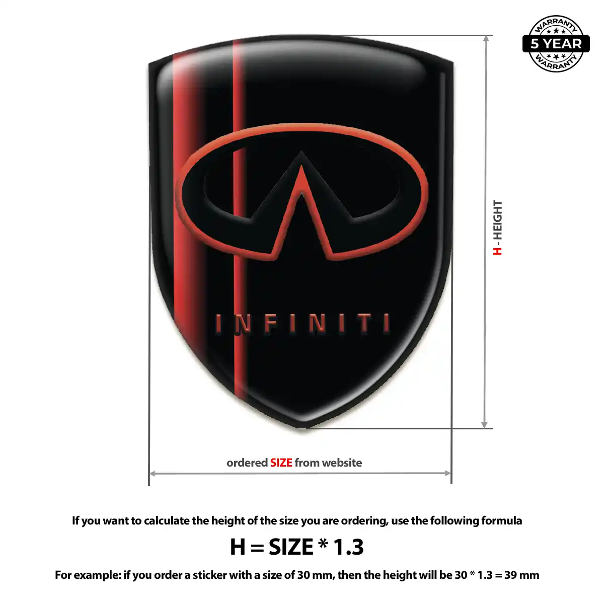 Infiniti Epoxy Domed Sticker Elite Edition