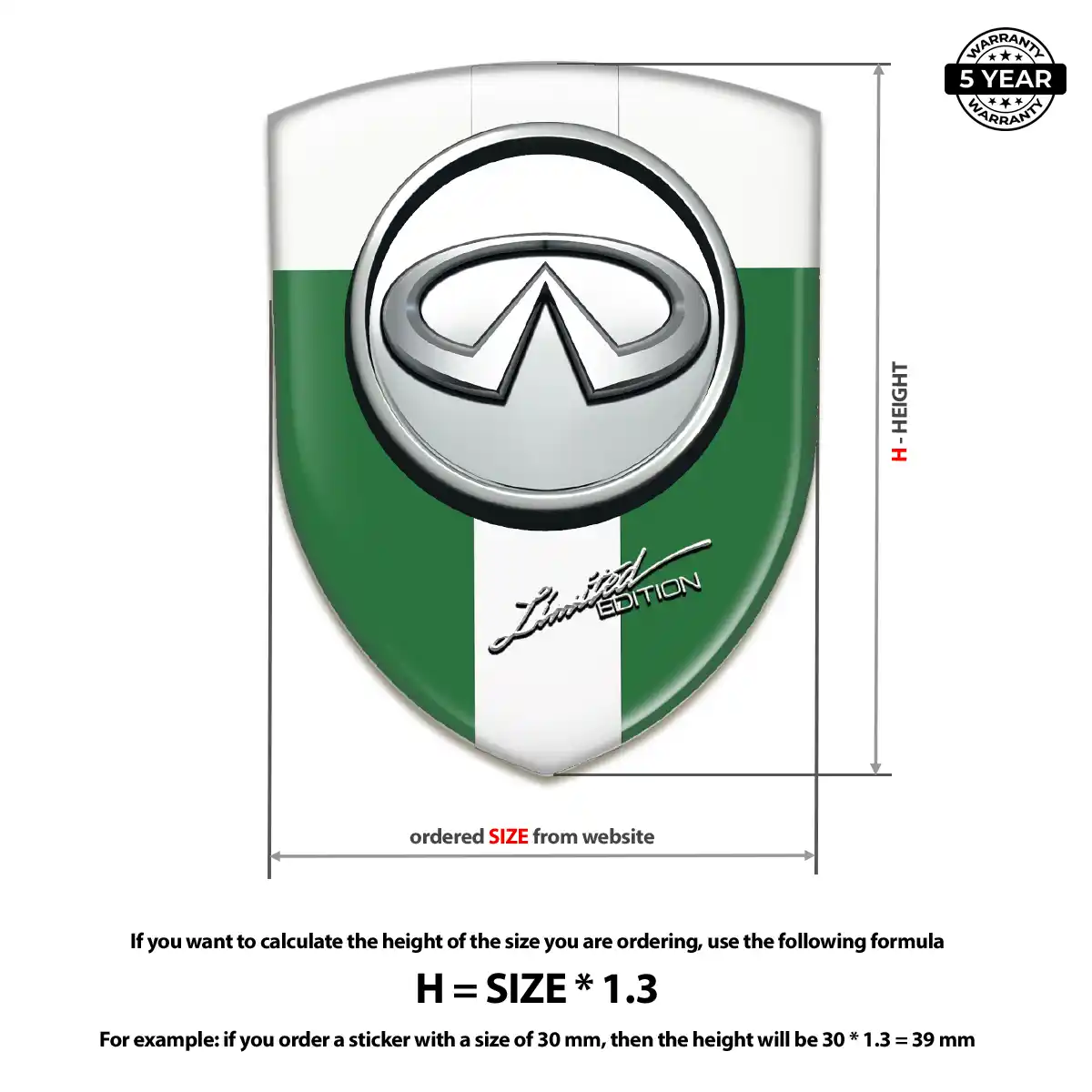 Infiniti Epoxy Domed Sticker Noble Edition