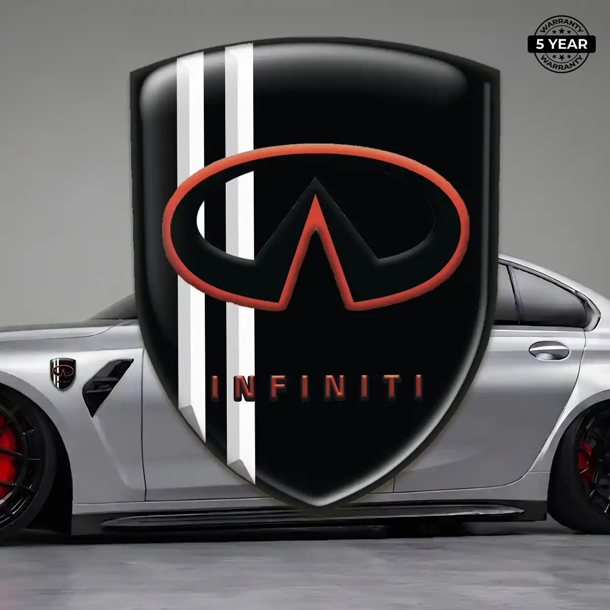 Infiniti Epoxy Domed Sticker Sleek Style