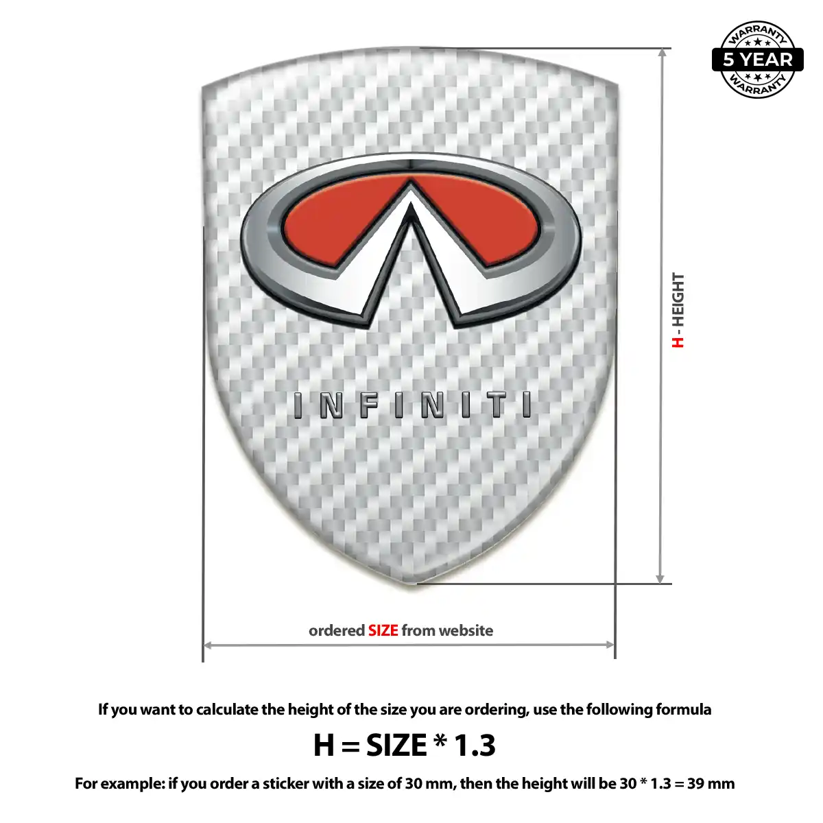 Infiniti Epoxy Domed Sticker Superior Craft