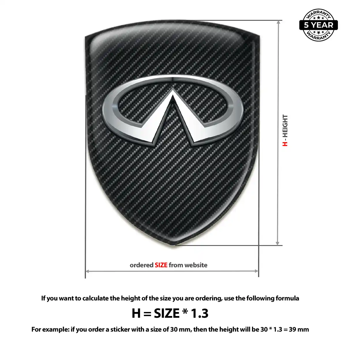 Infiniti Gel Badge Sticker Auto Tuning