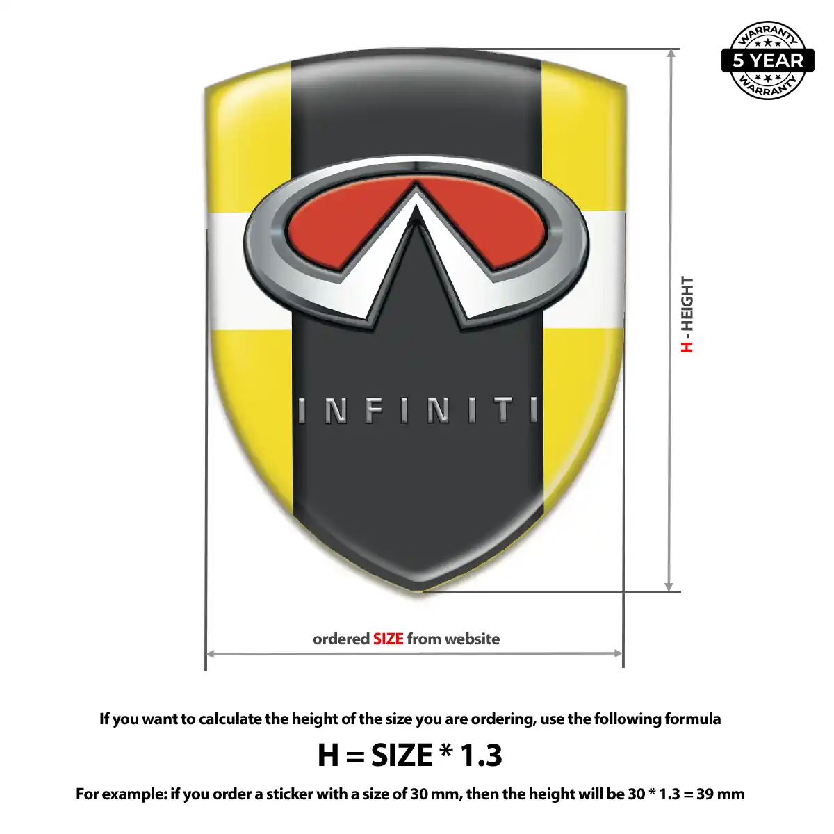 Infiniti Gel Badge Sticker Elite Edition