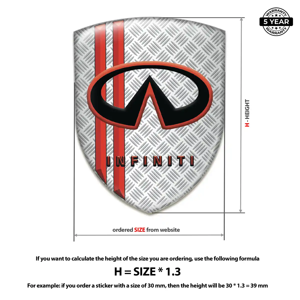Infiniti Gel Badge Sticker Exclusive Series