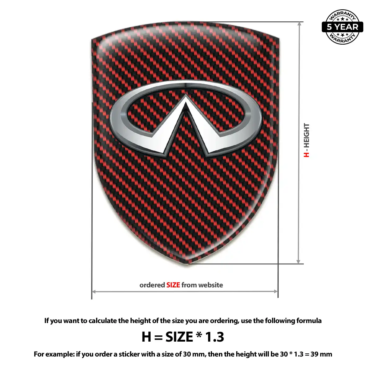 Infiniti Gel Badge Sticker Exterior Luxe