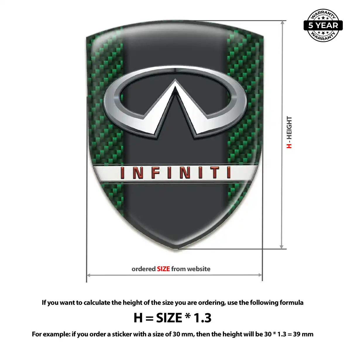 Infiniti Gel Badge Sticker Noble Edition