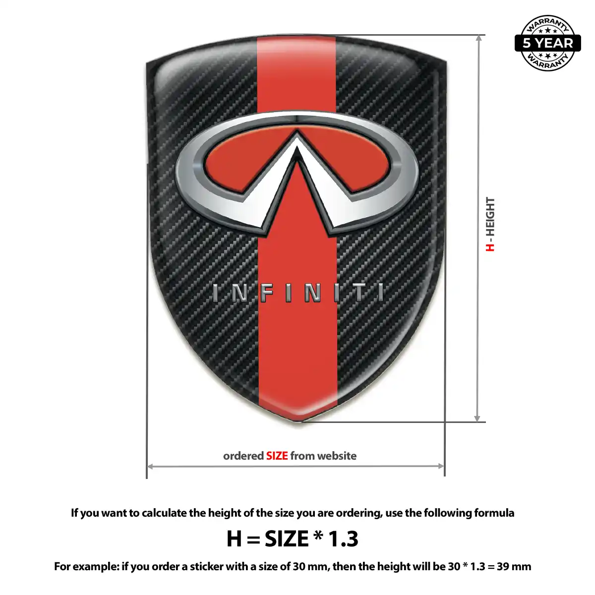 Infiniti Gel Badge Sticker Opulent Line