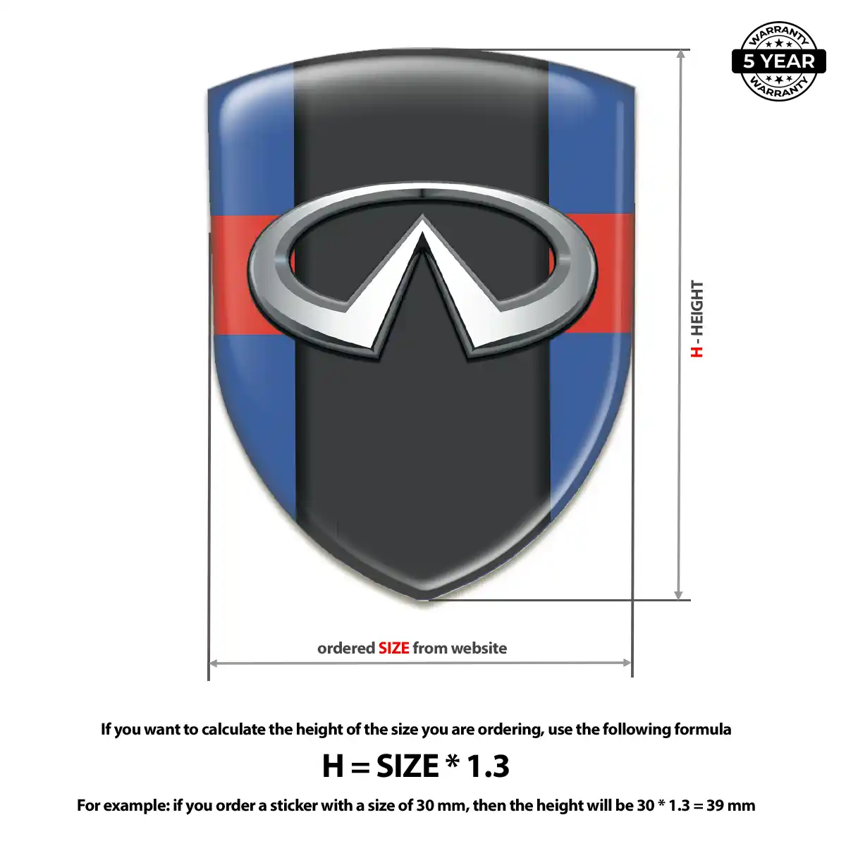 Infiniti Gel Badge Sticker Outer Style