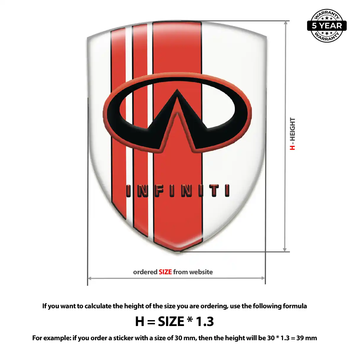 Infiniti Gel Badge Sticker Prime Quality