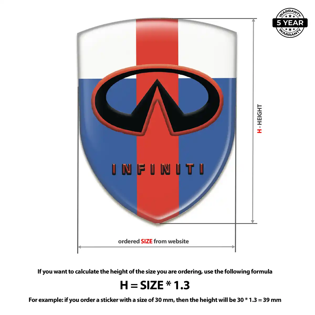 Infiniti Gel Badge Sticker Signature Grade