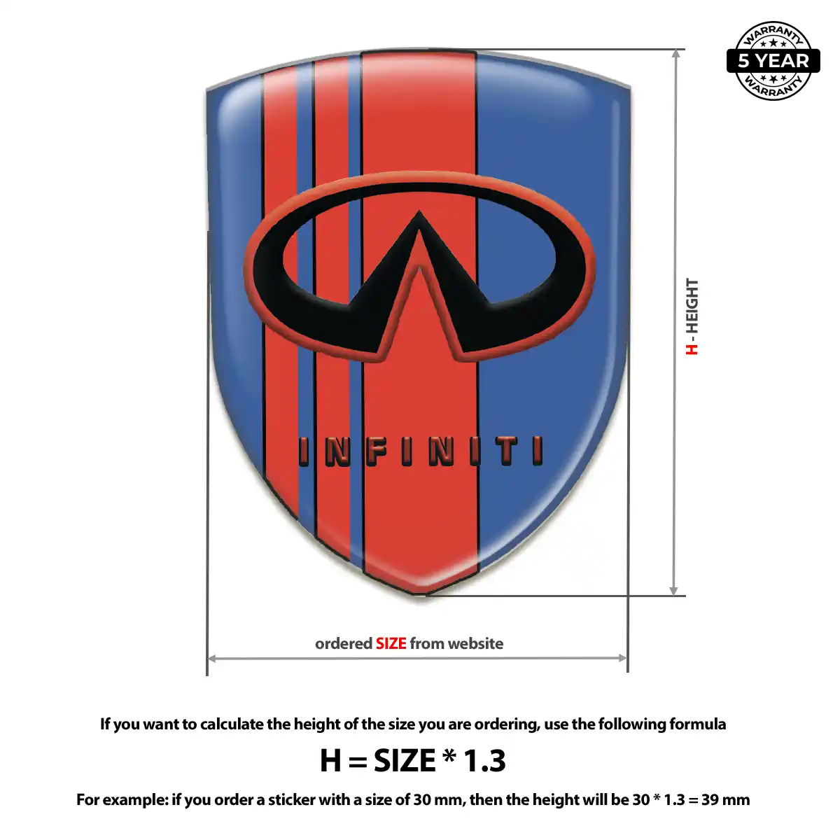 Infiniti Gel Badge Sticker Superior Craft