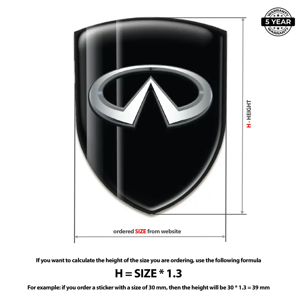 Infiniti Gel Emblem Sticker Auto Tuning