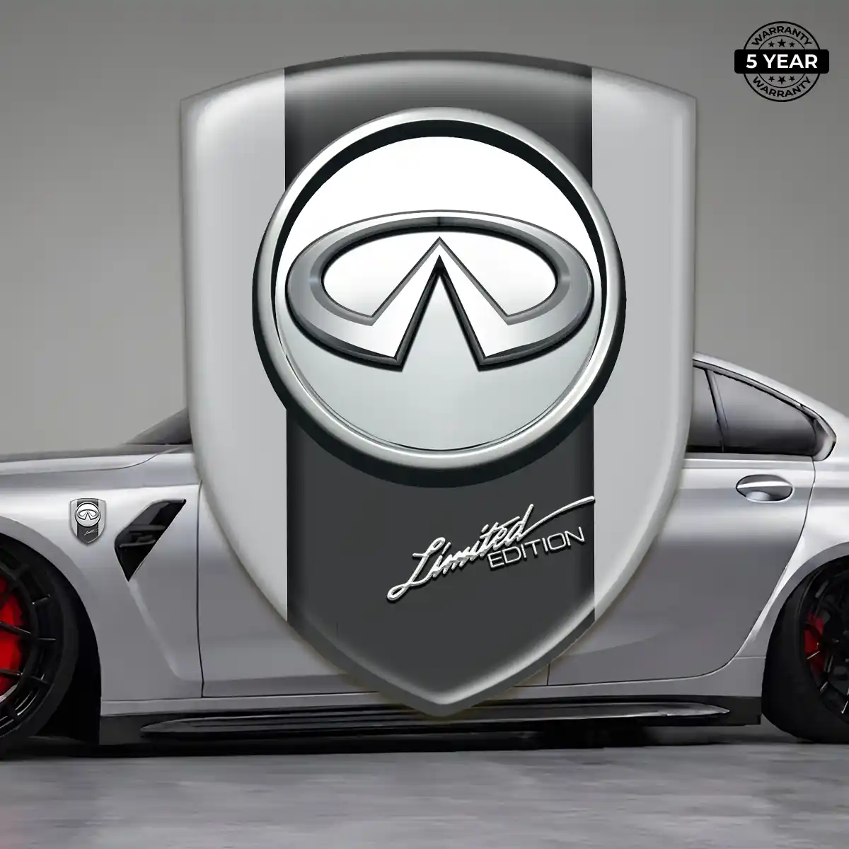 Infiniti Gel Emblem Sticker Elite Finish