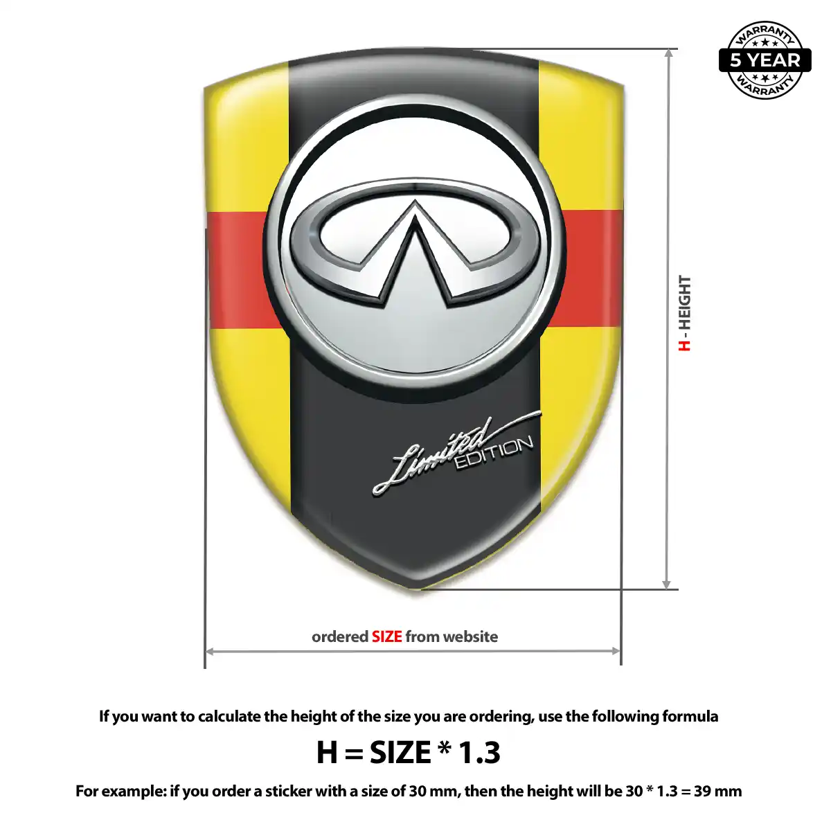 Infiniti Gel Emblem Sticker Exclusive Series