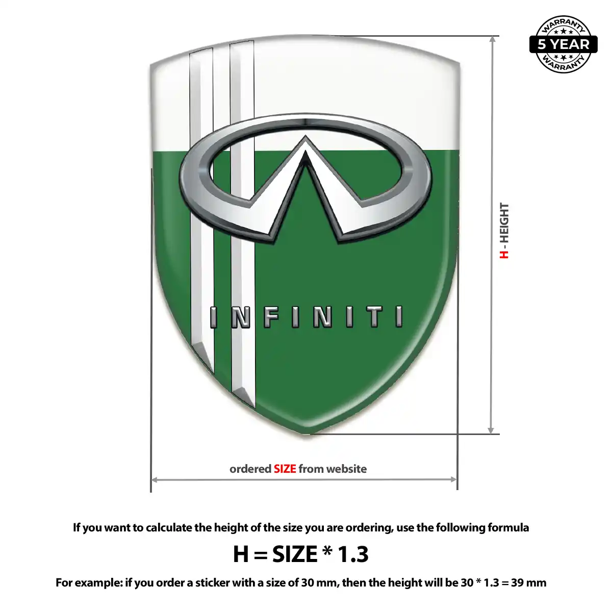Infiniti Gel Emblem Sticker Exterior Luxe