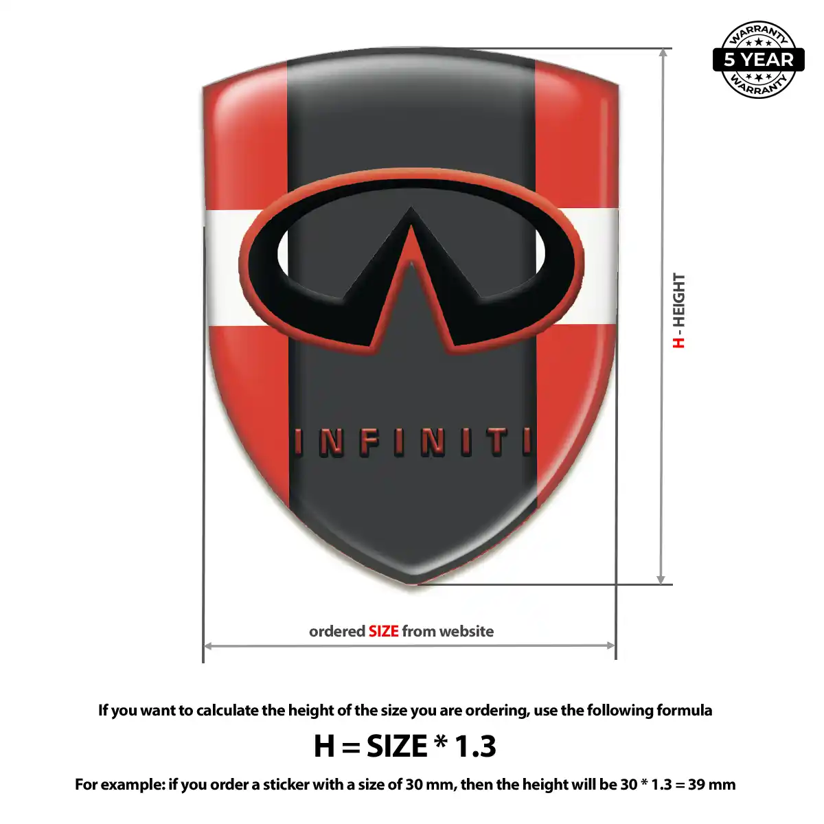 Infiniti Gel Emblem Sticker Noble Edition