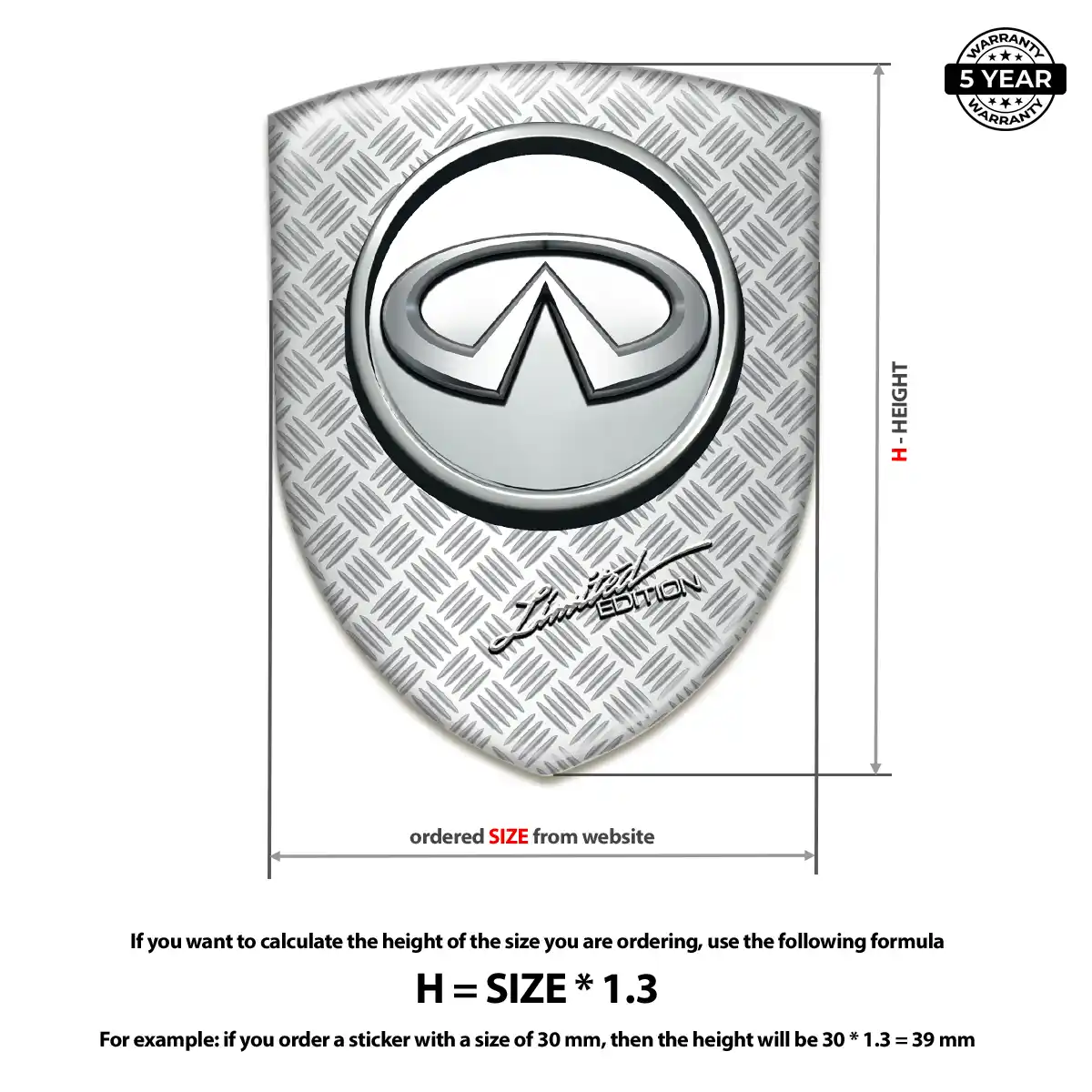 Infiniti Gel Emblem Sticker Sleek Style