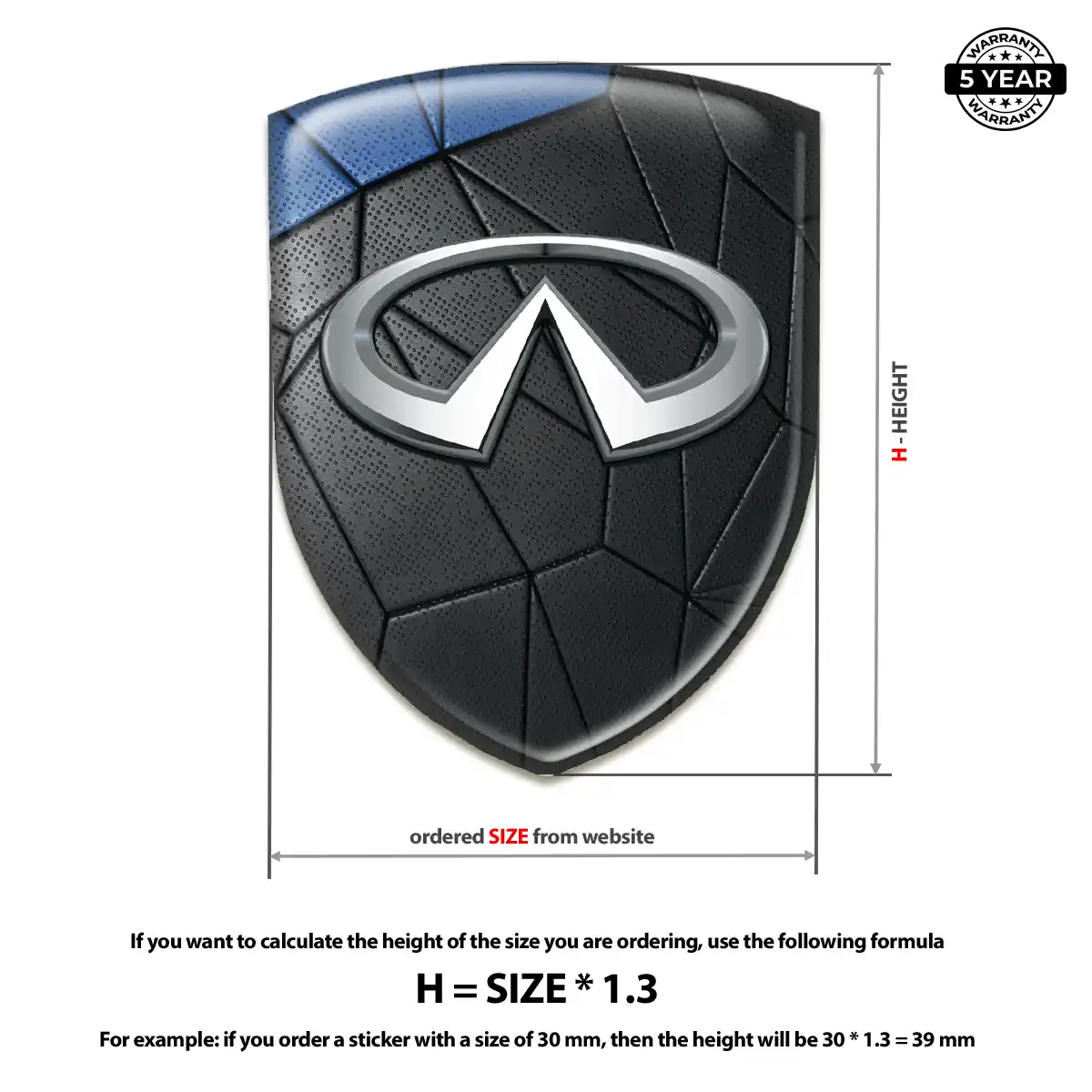 Infiniti Gel Emblem Sticker Street Tuning